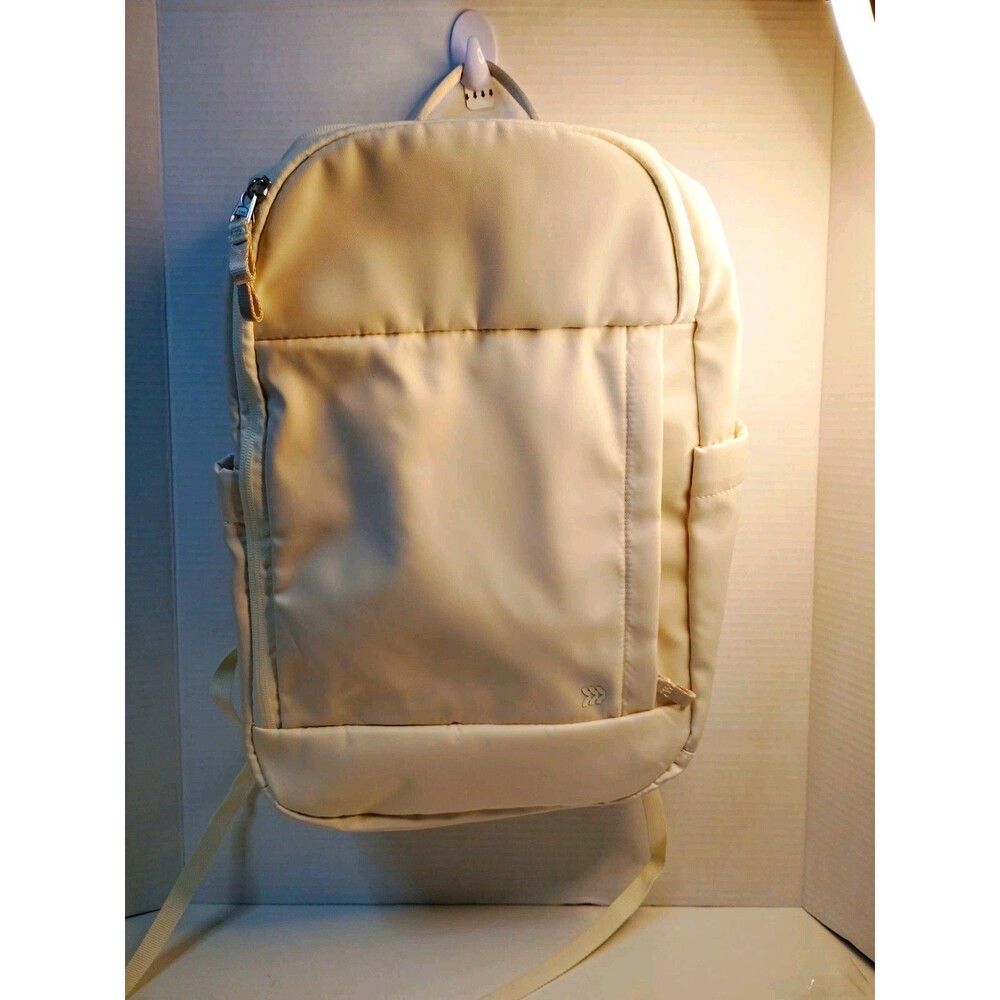 All in Motion White Water-Repellent Backpack 15" Padded Laptop Sleeve Pockets